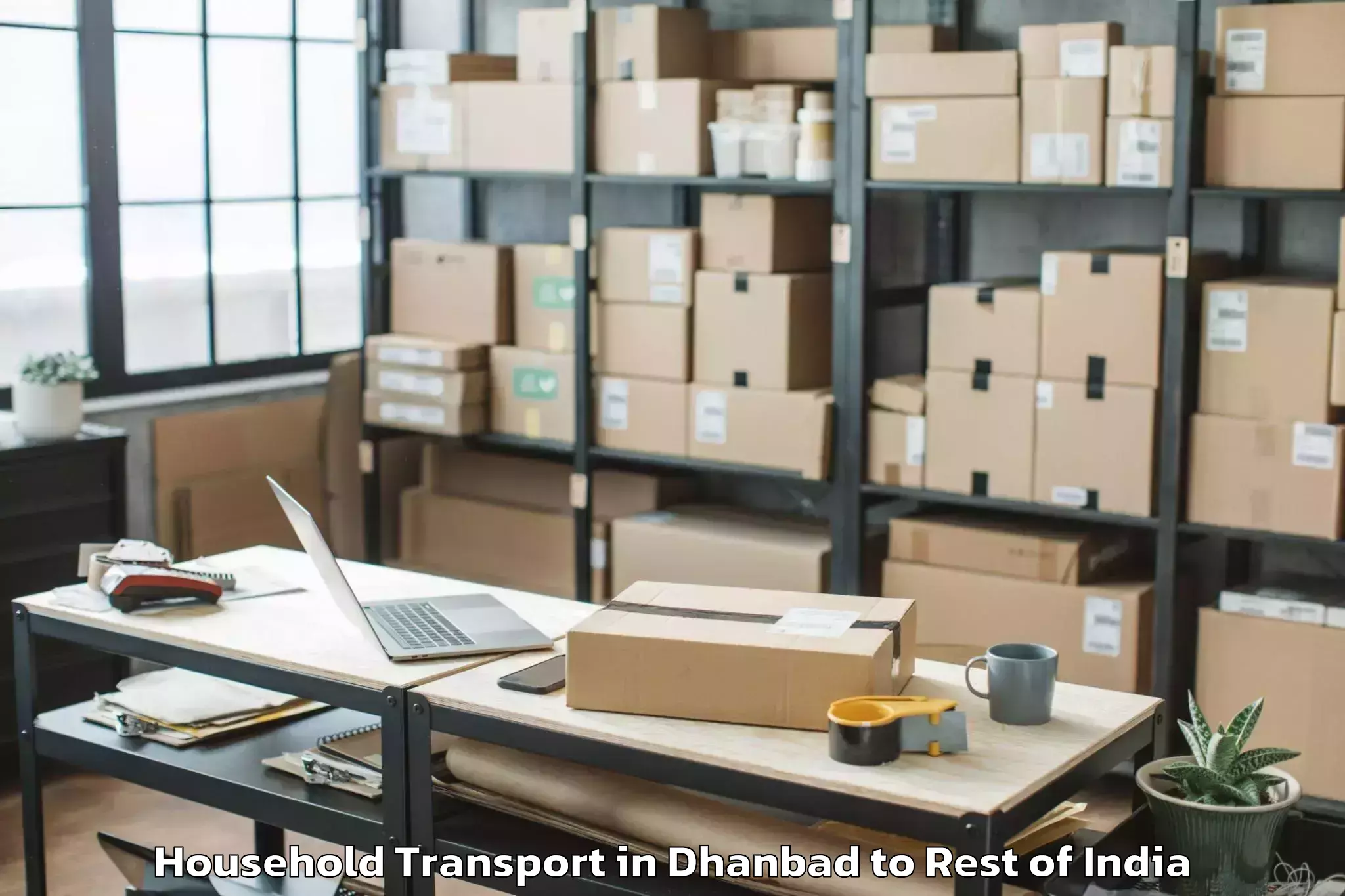 Hassle-Free Dhanbad to Rebo Perging Household Transport